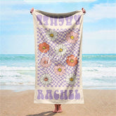 Aperturee - Aperturee Retro Multi Style Personalized Beach Towel Gift